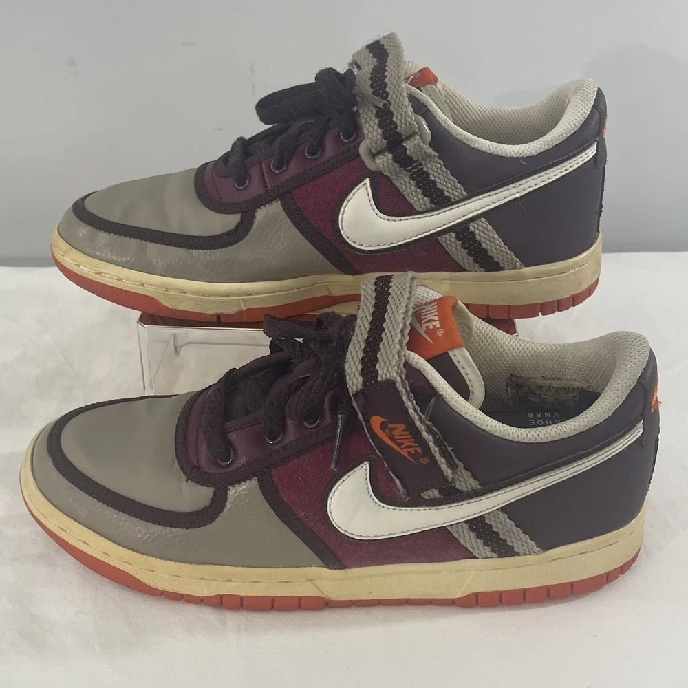 Nike‎ Shoes Size 5.5Y 2007 Vandal Low W/Strap Leather Women's 7.5 Brown Burgundy